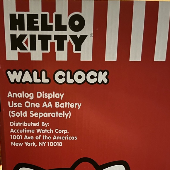 White Hello Kitty Face Wall Clock - Picture 2 of 2